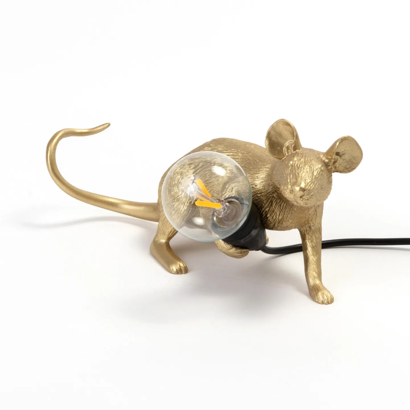 Mouse Lamp Lop Lying Down Bordlampe Gull - Seletti Mouse Lamp Valentine - Stue - Design - Plast