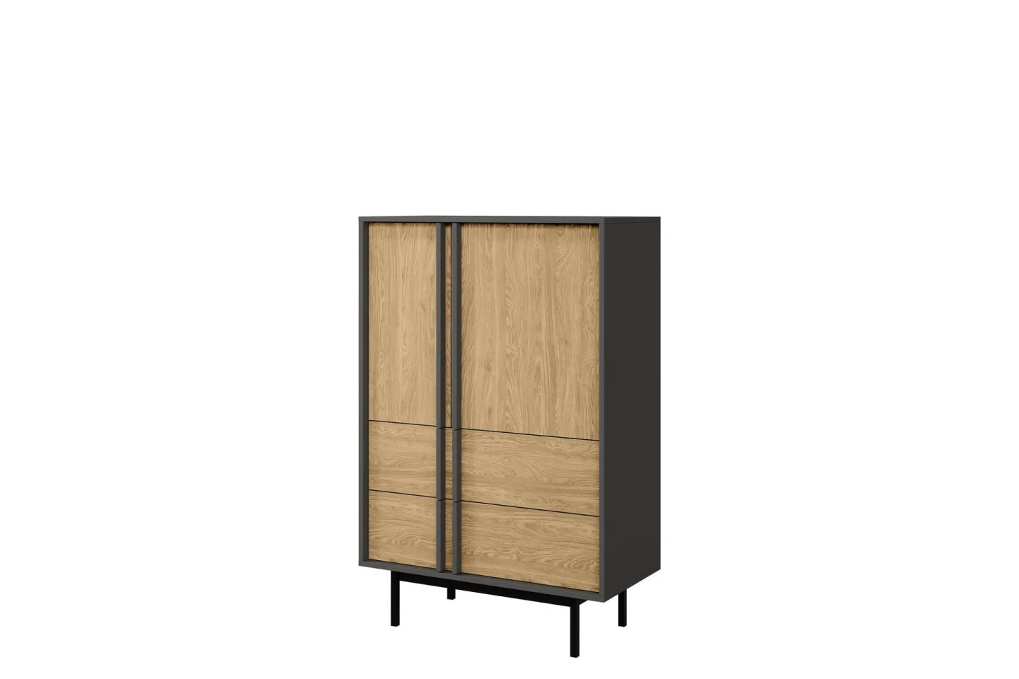 Farshian Highboard - Grå/Brun