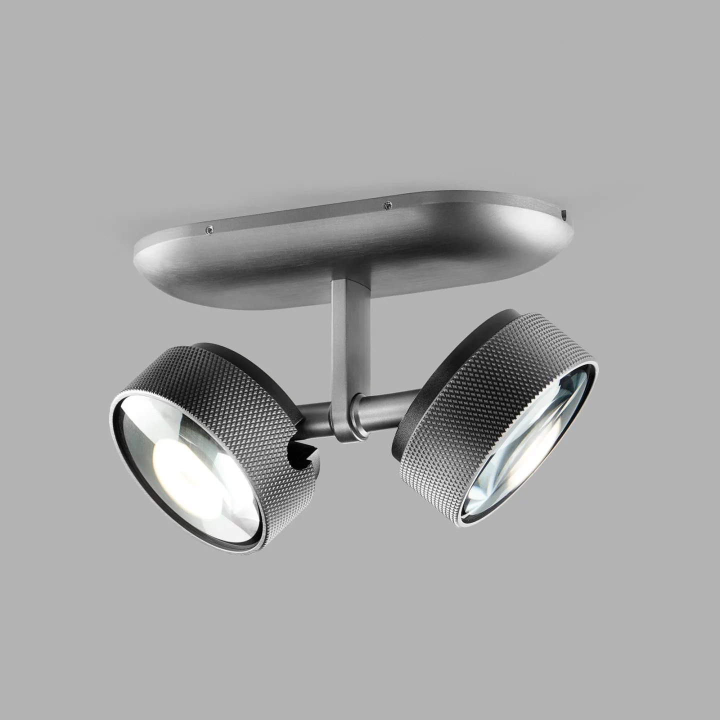 Cosmo C2 LED-Deckenspot titangrau, CCT, 2-flg. - Light-Point - Wohnzimmer - Design - Aluminium - Mehrflammig