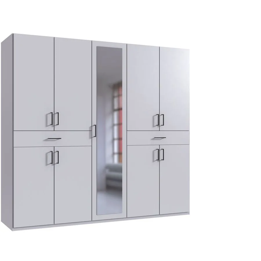 Kleiderschrank Tiby weiss Holzwerkstoff B 225 cm