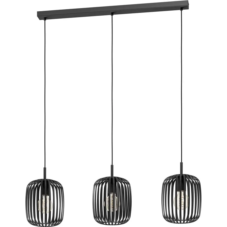 Eglo Pendellampe Romazzina Schwarz Stahl 20 cm 110 cm