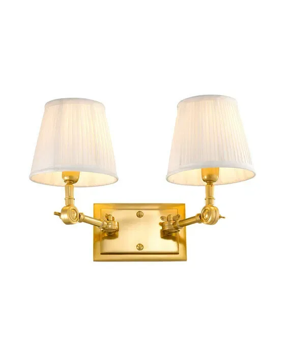 Wentworth Wall Lamp Double Gold/White