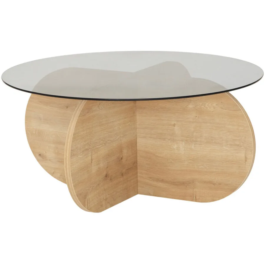 Salontisch Yasam eiche Glas B 75 T 75 cm