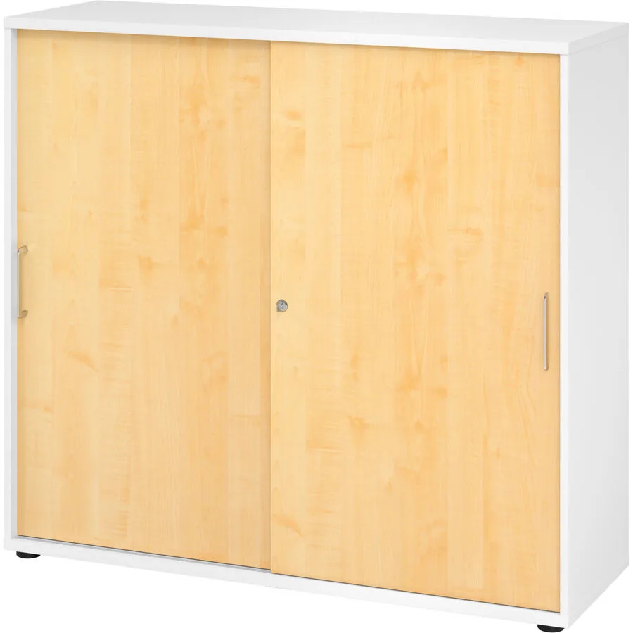 Aktenschrank Office Ahorn Dekor, Weiss Holzwerkstoff B 120 H 110 cm
