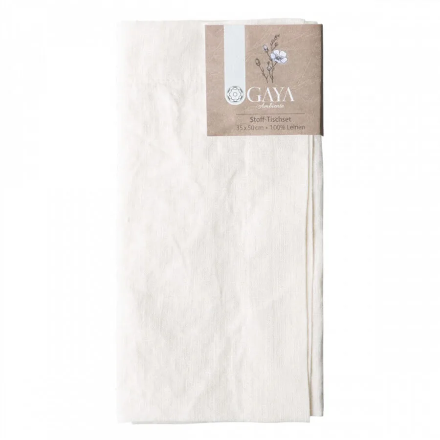 Sola Tischset Gaya Ambiente offwhite Leinen B 35 cm
