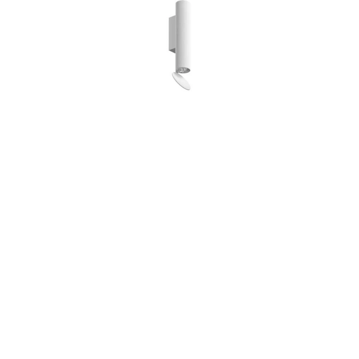 Flauta Riga Wandleuchte H225 White - Flos - Wohnzimmer - Aluminium