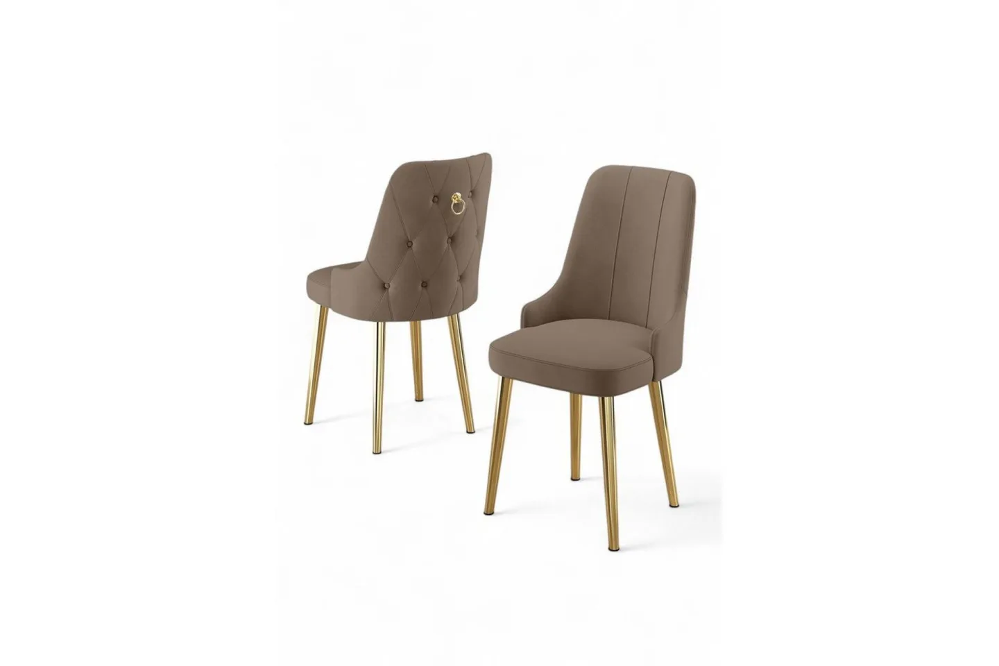Matstol Jebi Cappuccino / guld - Cappuccino / guld