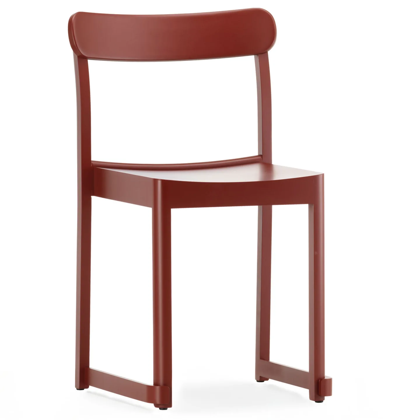 Artek - Atelier Chair, Bok, Mörkröd - Matstolar - TAF Studio - Röd - Trä