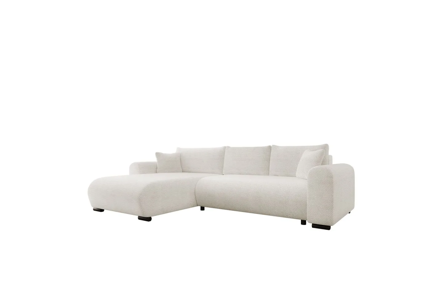 Handda Bäddsoffa med Divan 3-sits i Chenille - Vit