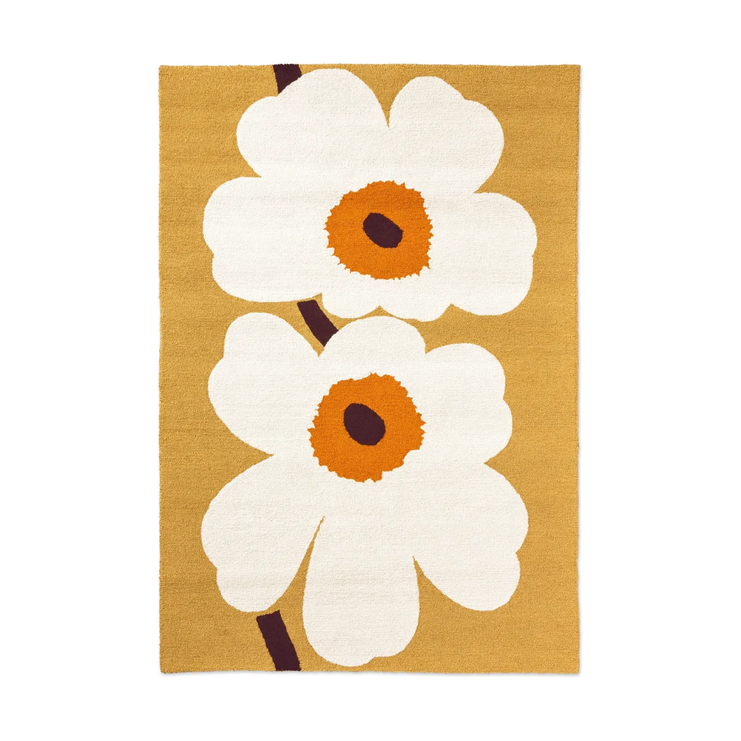 Marimekko Unikko anniversary matta outdoor Honey, 250x350 cm