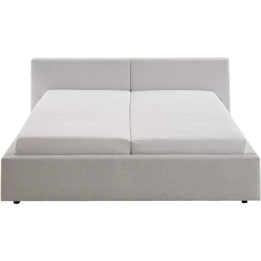 Bett Lois Beton lichtgrau/graphit Stoff 180 x 200 cm