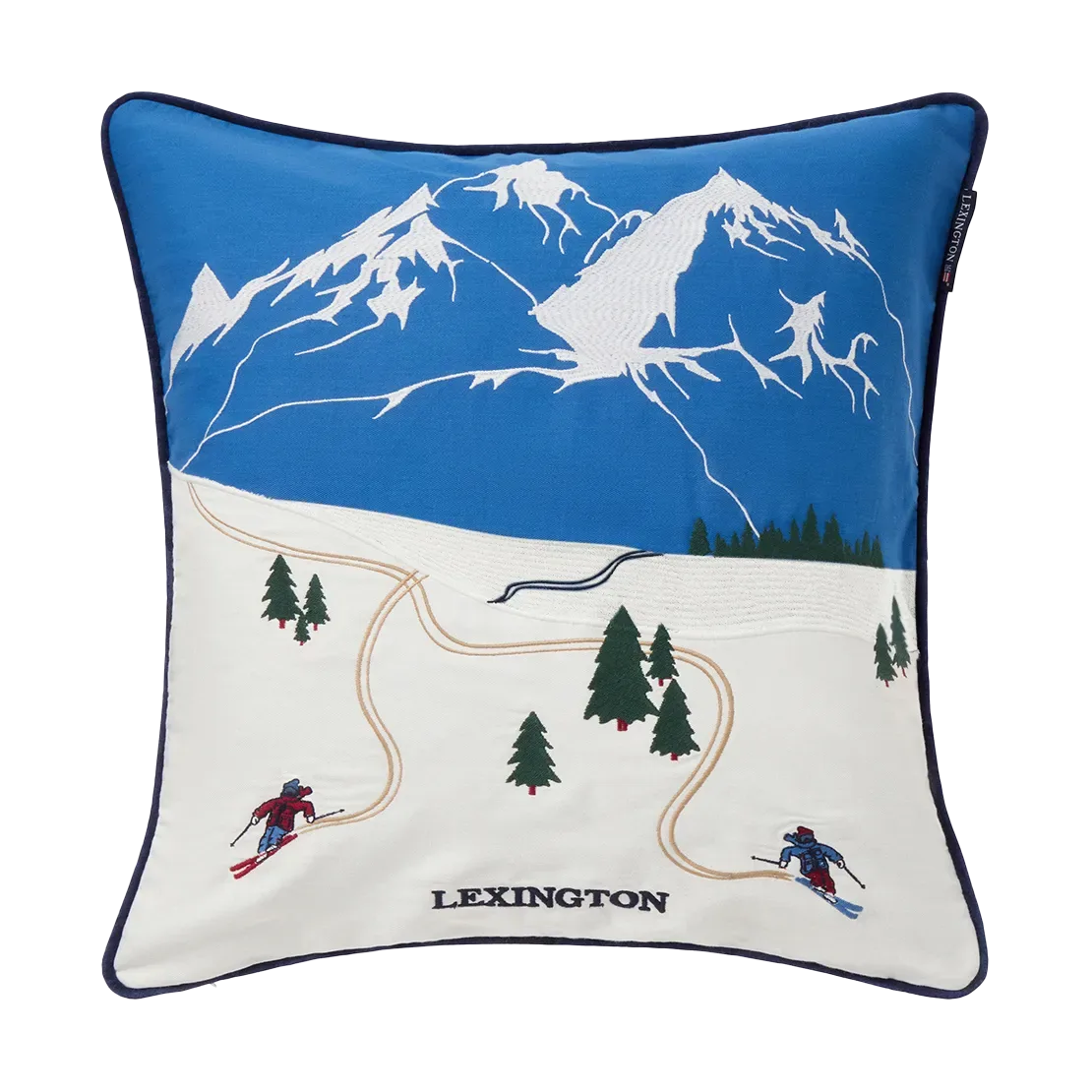 Lexington Down hill eko. bomull twill kuddfodral 50x50 cm Blue-White