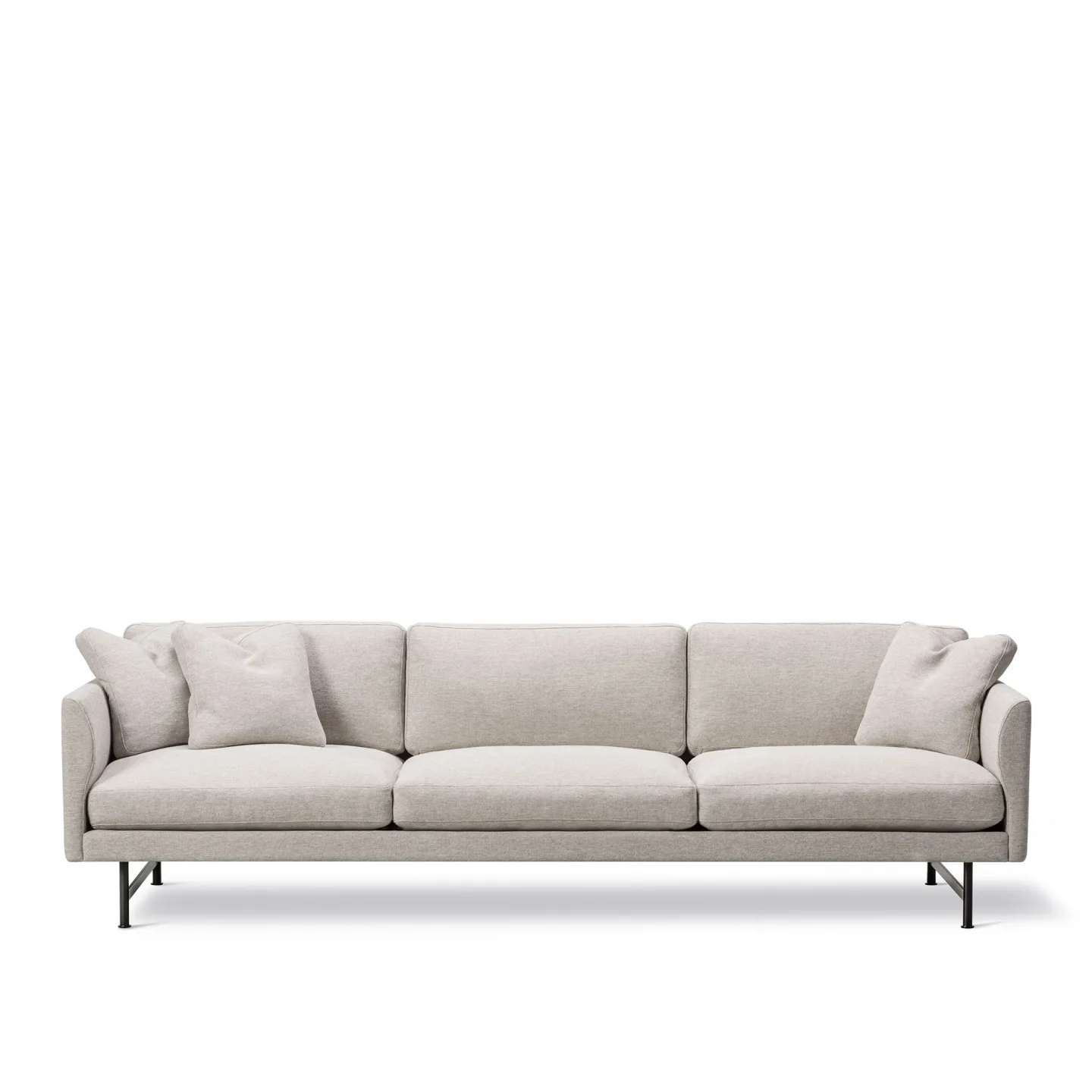 Fredericia Furniture - Calmo 3-sitssoffa svart metall / clay 0012 - Soffor - Hugo Passos