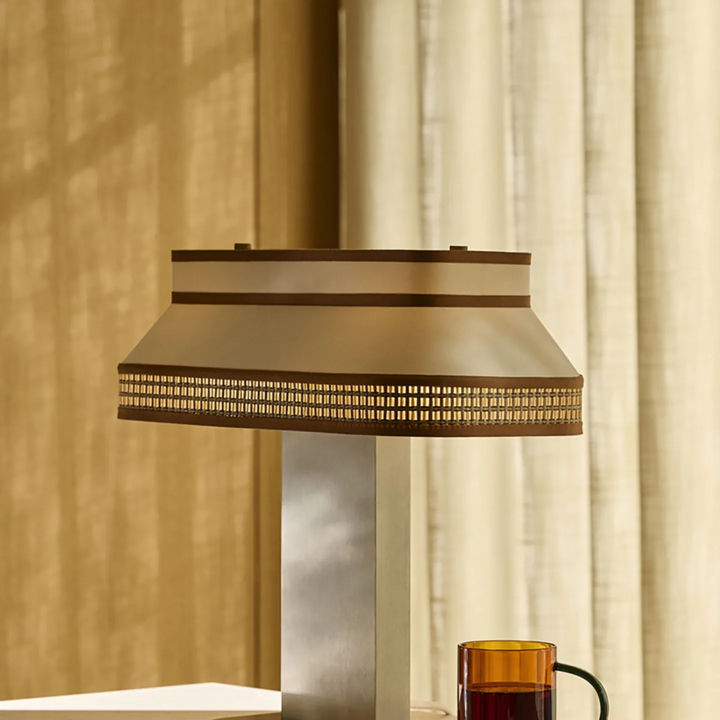 Square bordlampe - MARKET SET - Stue - Design - Stof / tekstil - Kantet