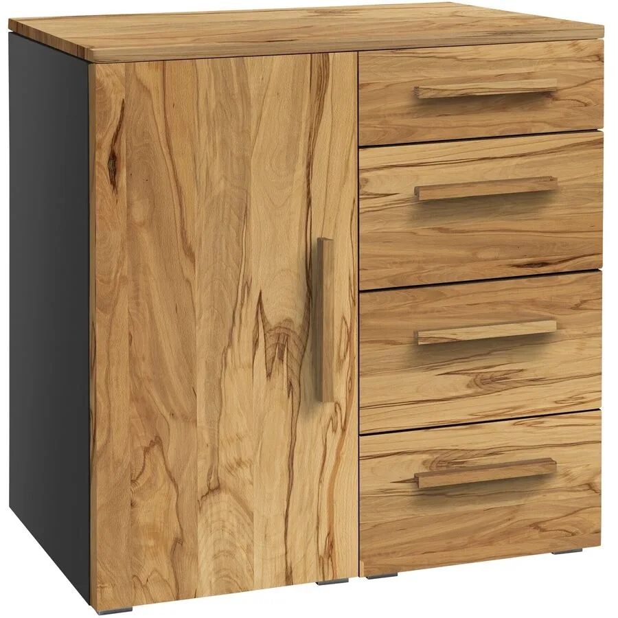 Hasena Kommode Jenni anthrazit/Wildbuche Holz/MDF B 90 H 86 cm