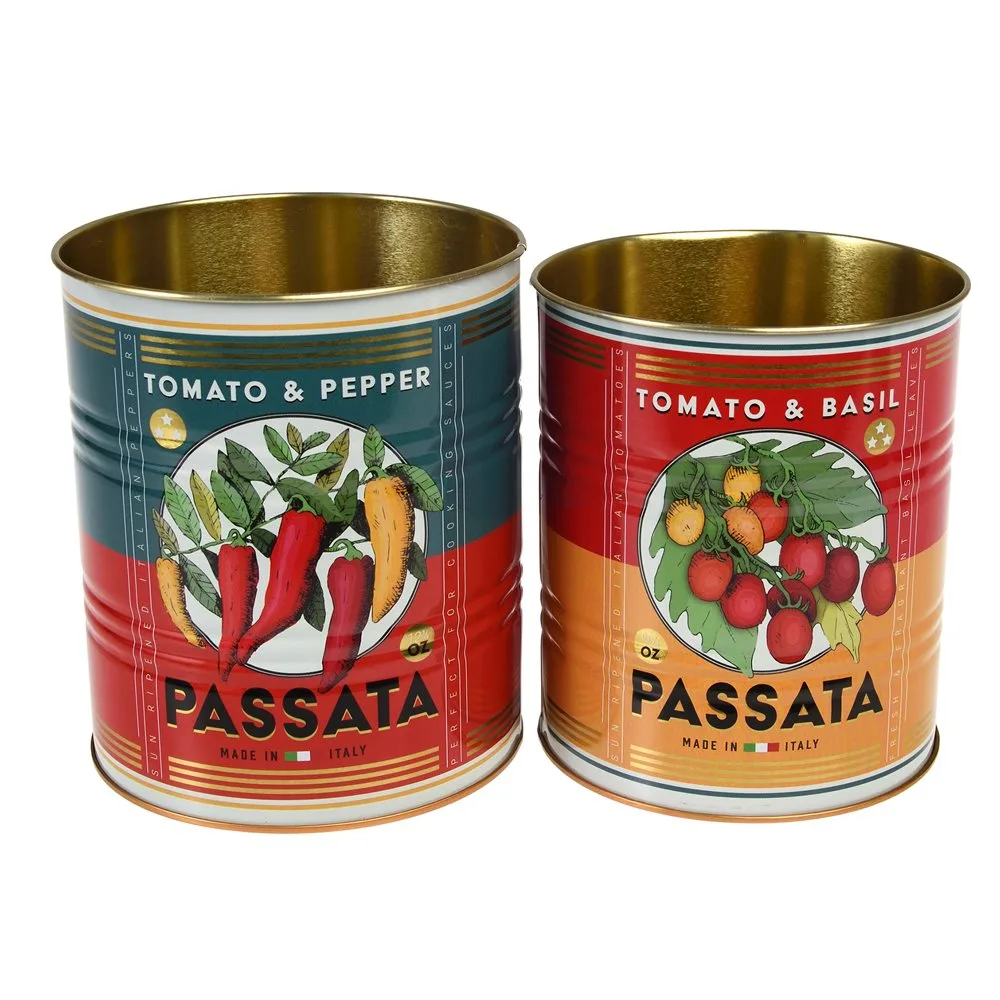 Kruka / plåtburk 2 pack Passata