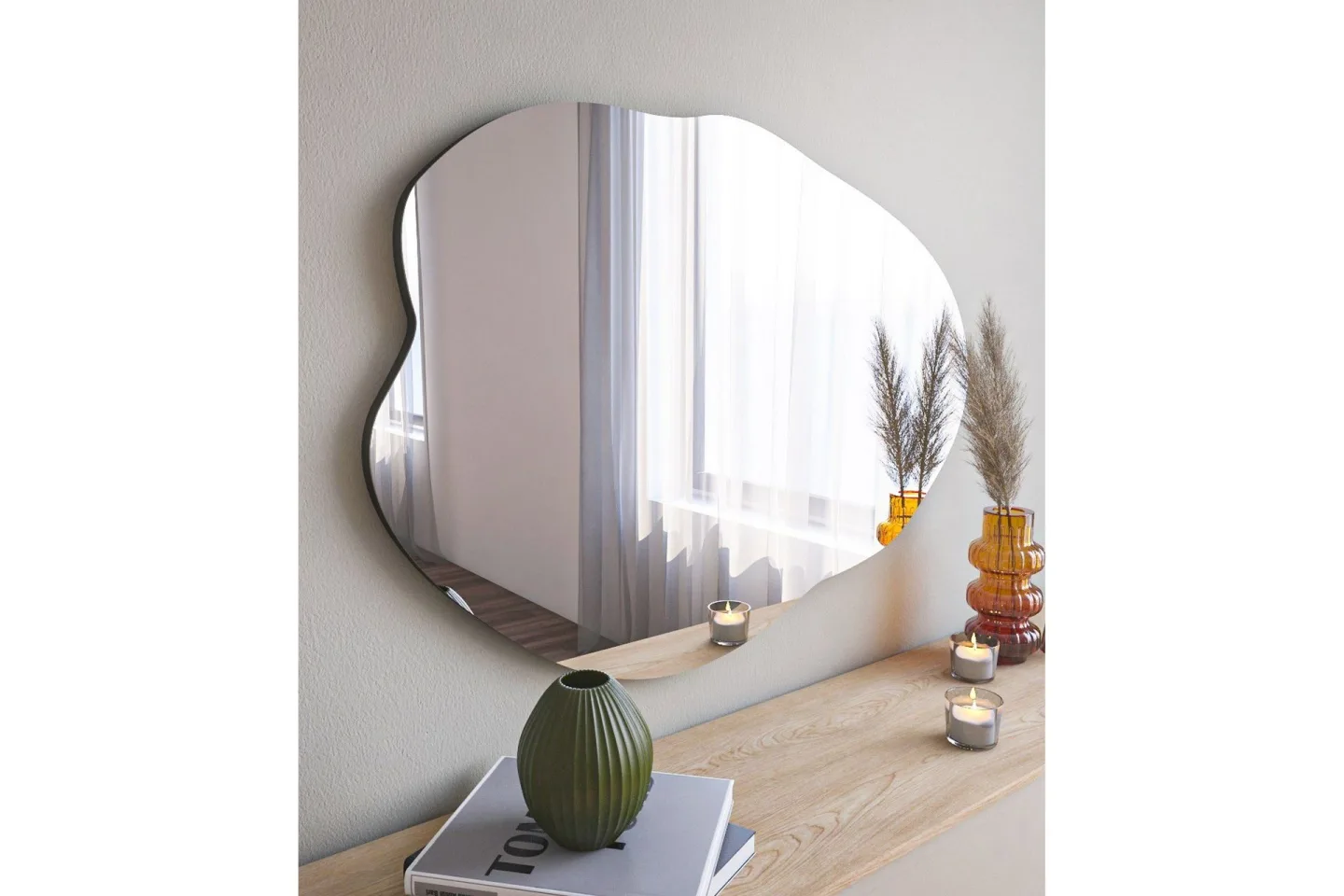 Besso Spegel 60 cm Asymmetrisk - Svart