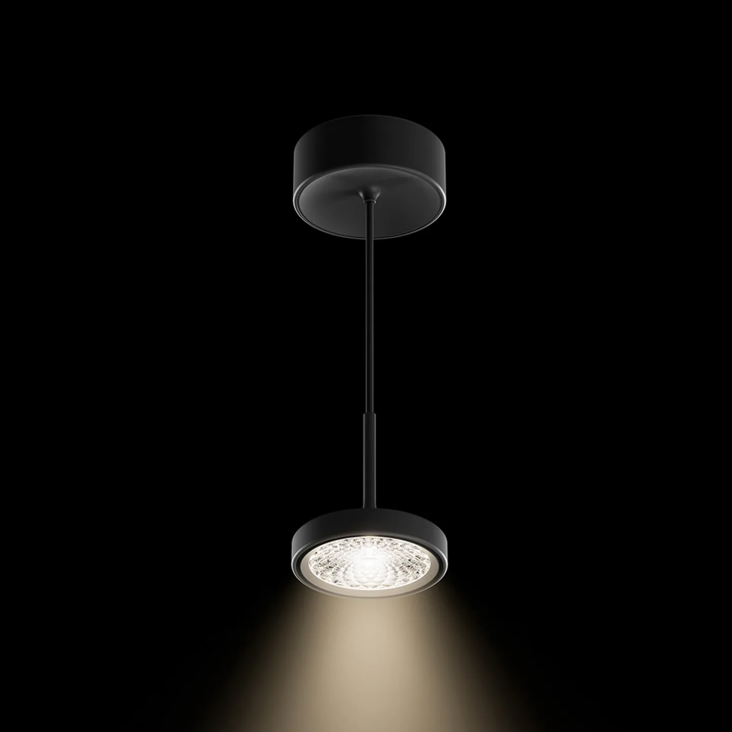 Nivo LED-Hängeleuchte, schwarz, 50°, Aufbau, dimmbar - Sigor - Wohnzimmer - Modern - Aluminium - Einflammig