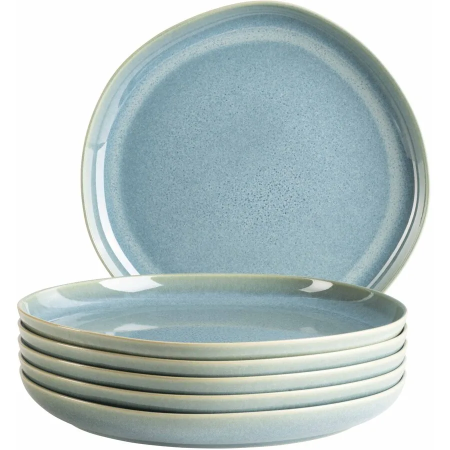 MÄSER Speiseteller-Set 6-tlg. Cordelia Blau Steinzeug