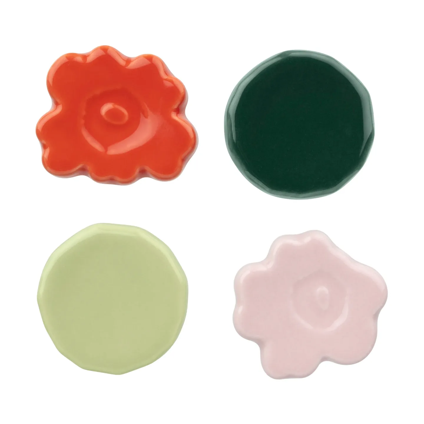 Marimekko Unikko & Kivet Essstäbchenhalter 4-teilig Pink-pear-red-dark green