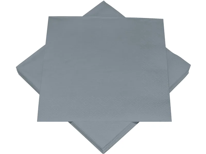 Set 20 Servietten SWAN Papier grau