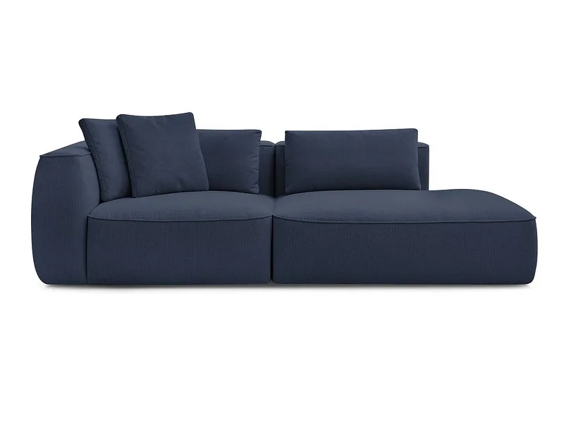3er Sofa BOBOCHIC LEOPOLD Stoff chiniert dunkelblau