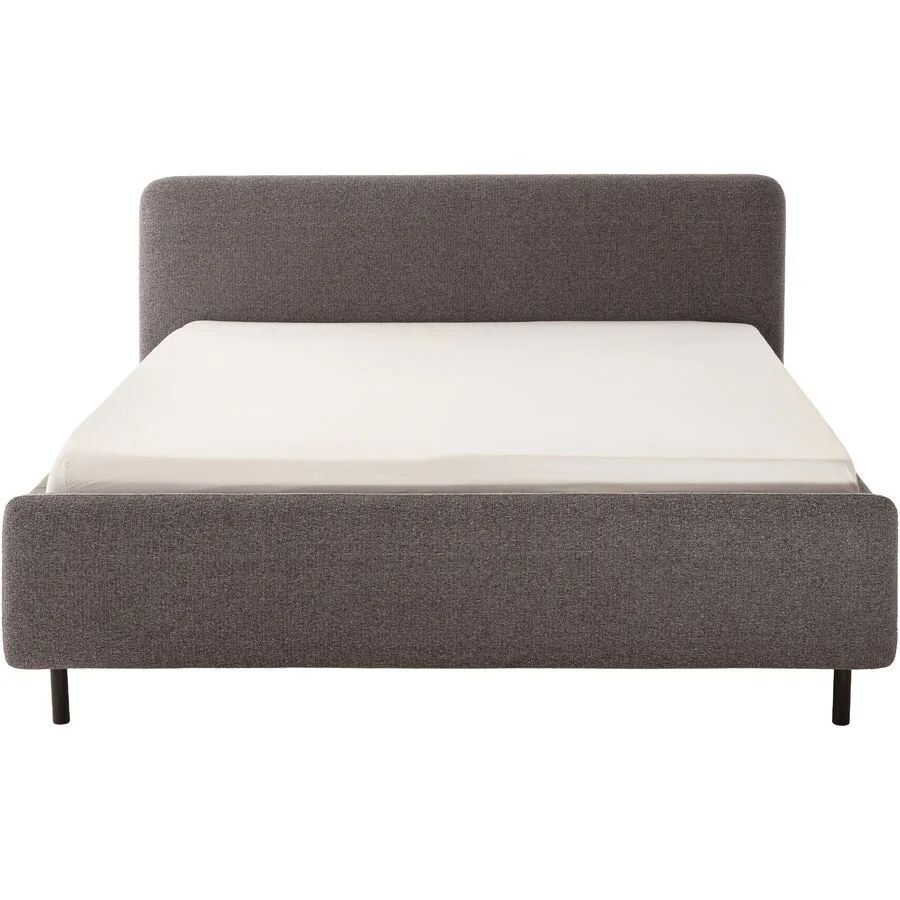 Bett Prisa anthrazit Stoff 160 x 200 cm