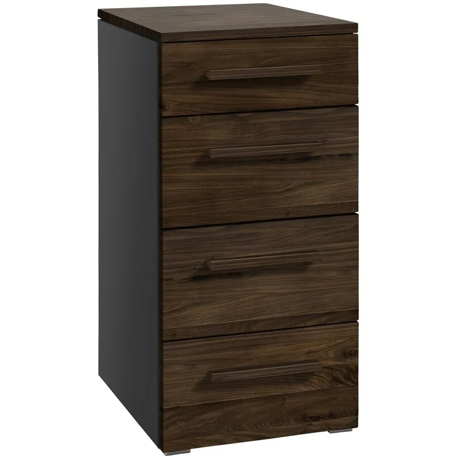 Hasena Kommode Nicanora anthrazit/braun Holz/MDF B 45 H 86 cm
