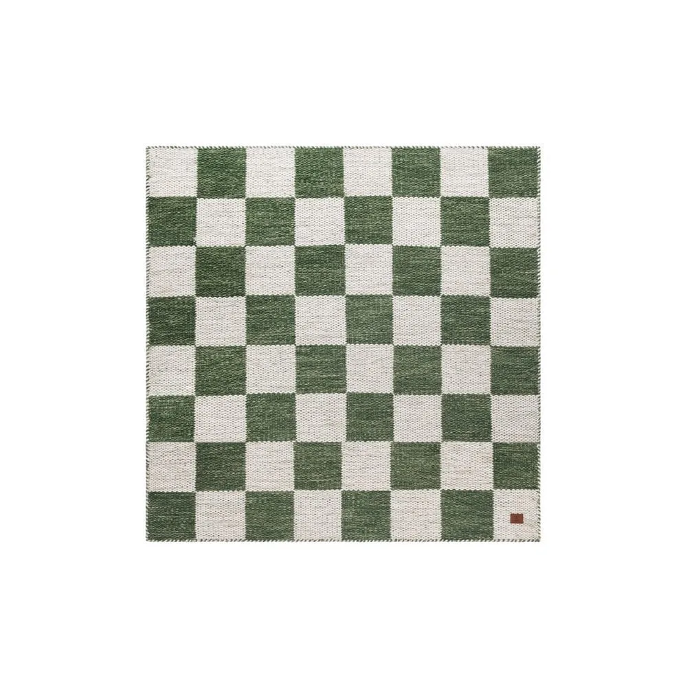 Ullmatta Chessie Kvadrat - 250x250 cm, Smaragdgrön