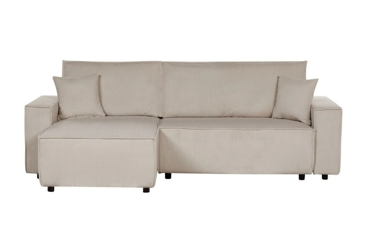 Dyshawn Hörnbäddsoffa 2-sits - Beige/Svart