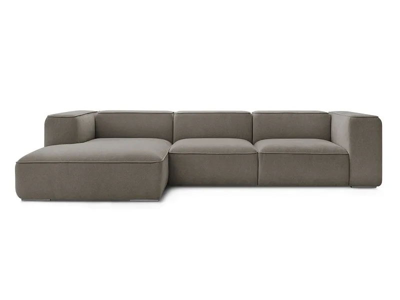 Ecksofa BOBOCHIC ZEPHYR Stoff mit Textur taupe