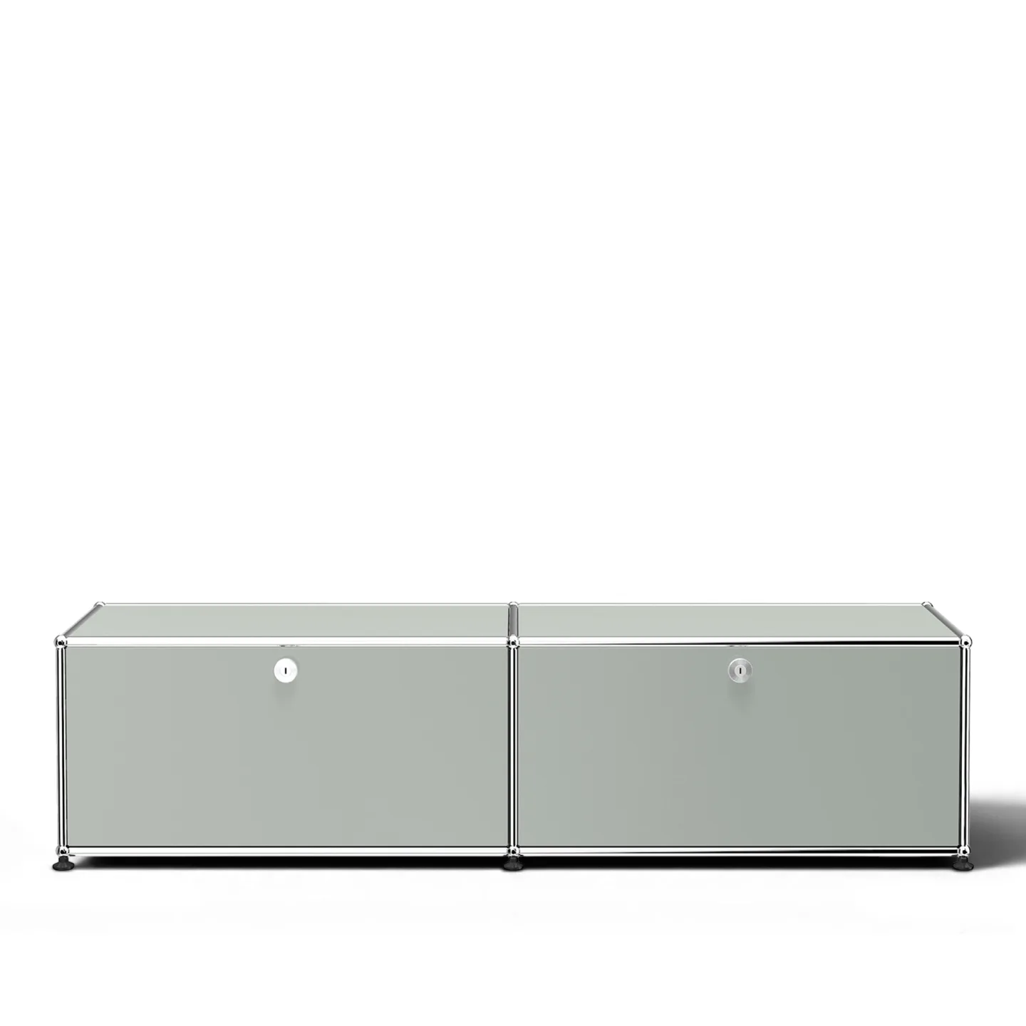 USM - USM Haller 3 Media Unit Light Grey - TV-bänkar - Fritz Haller & Paul Schärer - Grå - Metall
