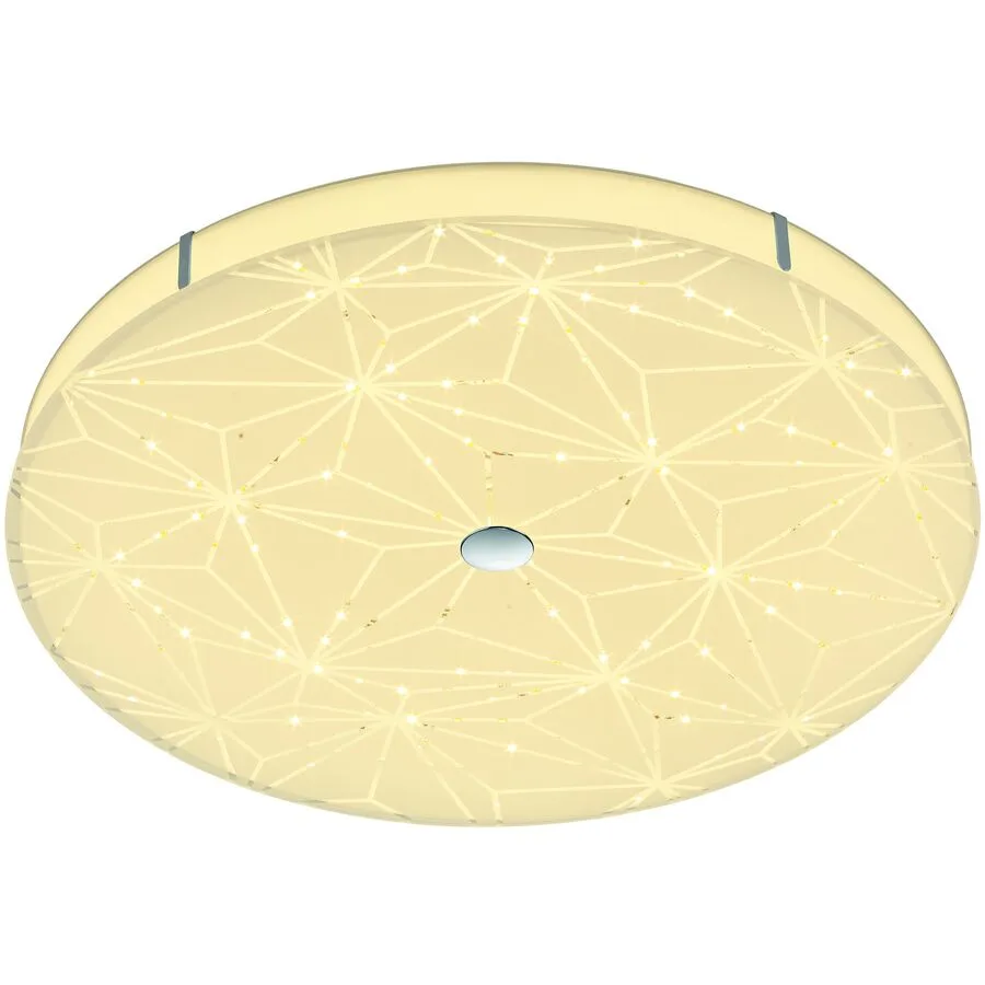 Designer-Deckenlampe Bankamp Mandala weiss mit Fernbedienung D 42 cm - LED - Lichtfarbe: Extra warmweiss - Material: Aluminium/Eisen/Glas -