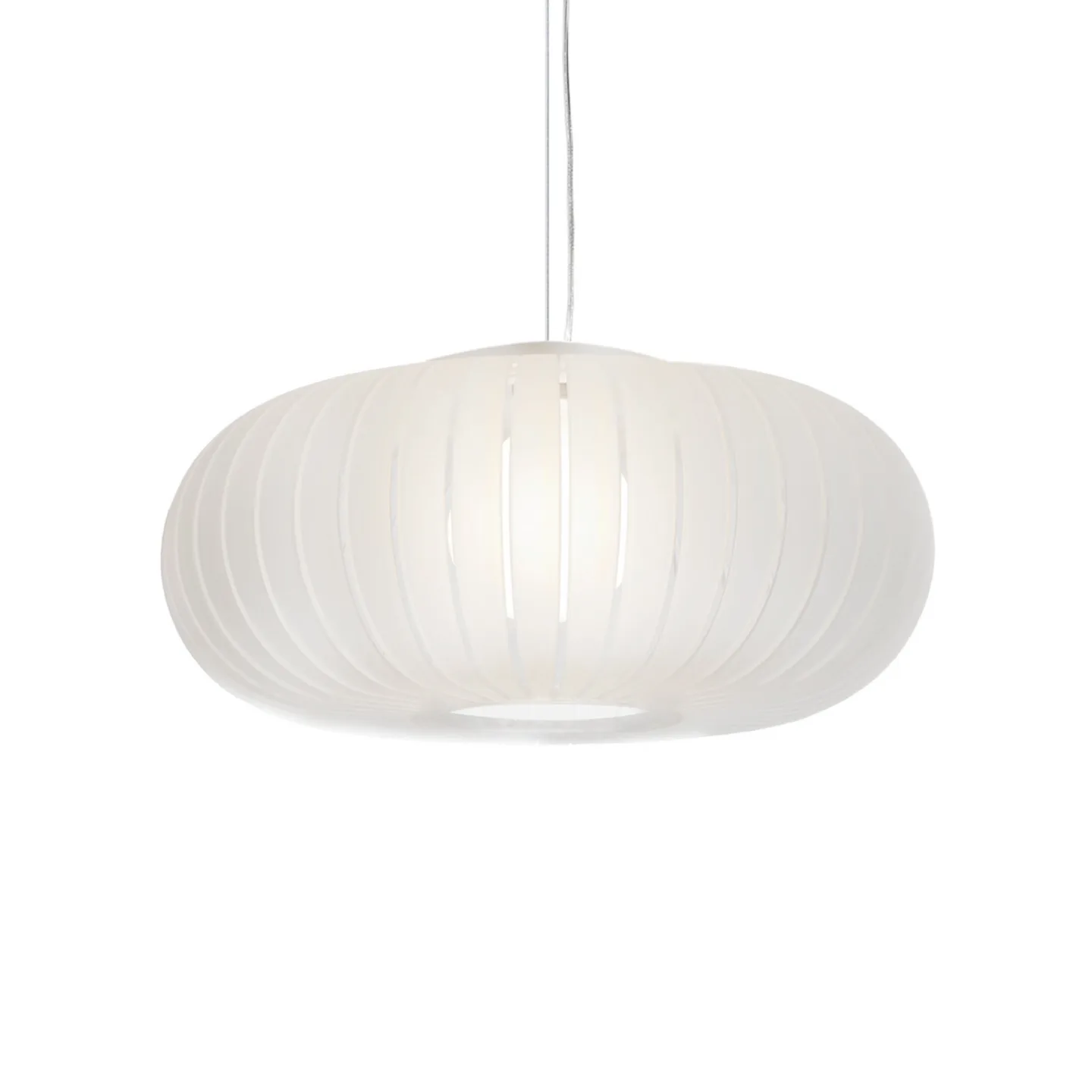 Hengelampe Teresa Frozen, isfarget, Ø 50 cm, E27 - Kartell - Stue - Design - Plast - Med en lyskilde