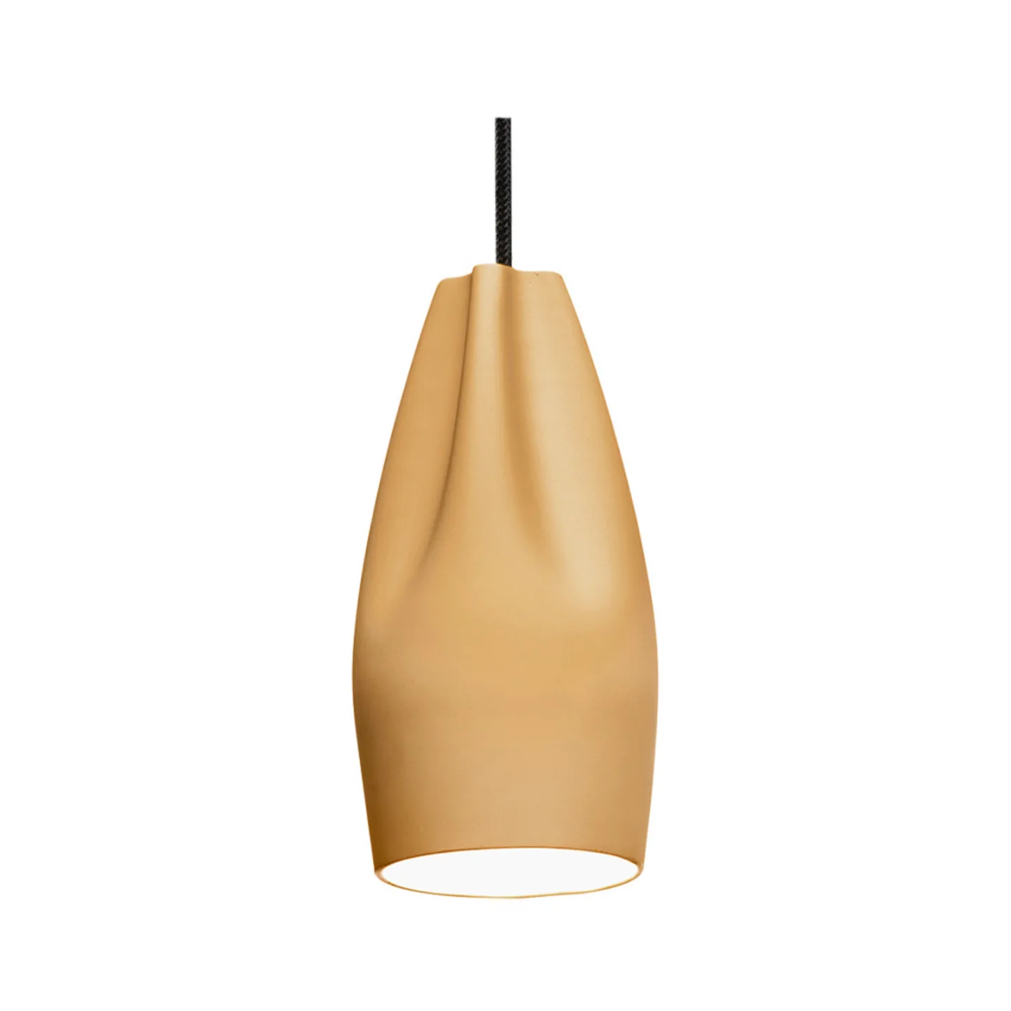 Pleat Box 13 LED Pendelleuchte Ocher/Weiß - Marset - Wohnzimmer - Keramik