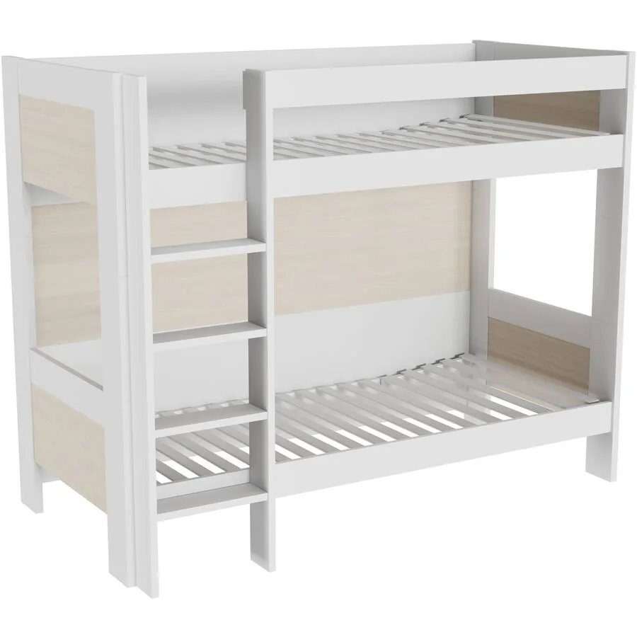 Hochbett Window weiss Holzwerkstoff 90 x 200 cm - Möbel Konfigurator: Traummöbel individuell zusammenstellen
