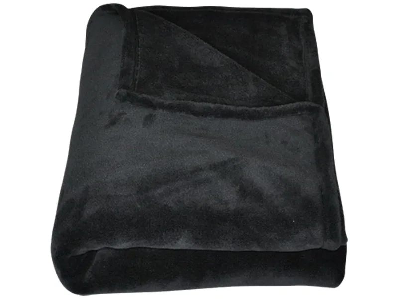 Decke KORAL 150x200cm schwarz unifarben