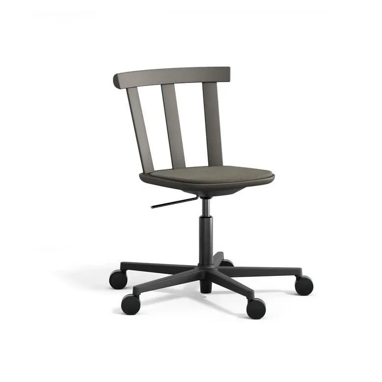 Stolab Alt Drehstuhl mit gepolstertem Sitz Birke Hallingdal 65-153 dark grey-Dunkel Grau 62