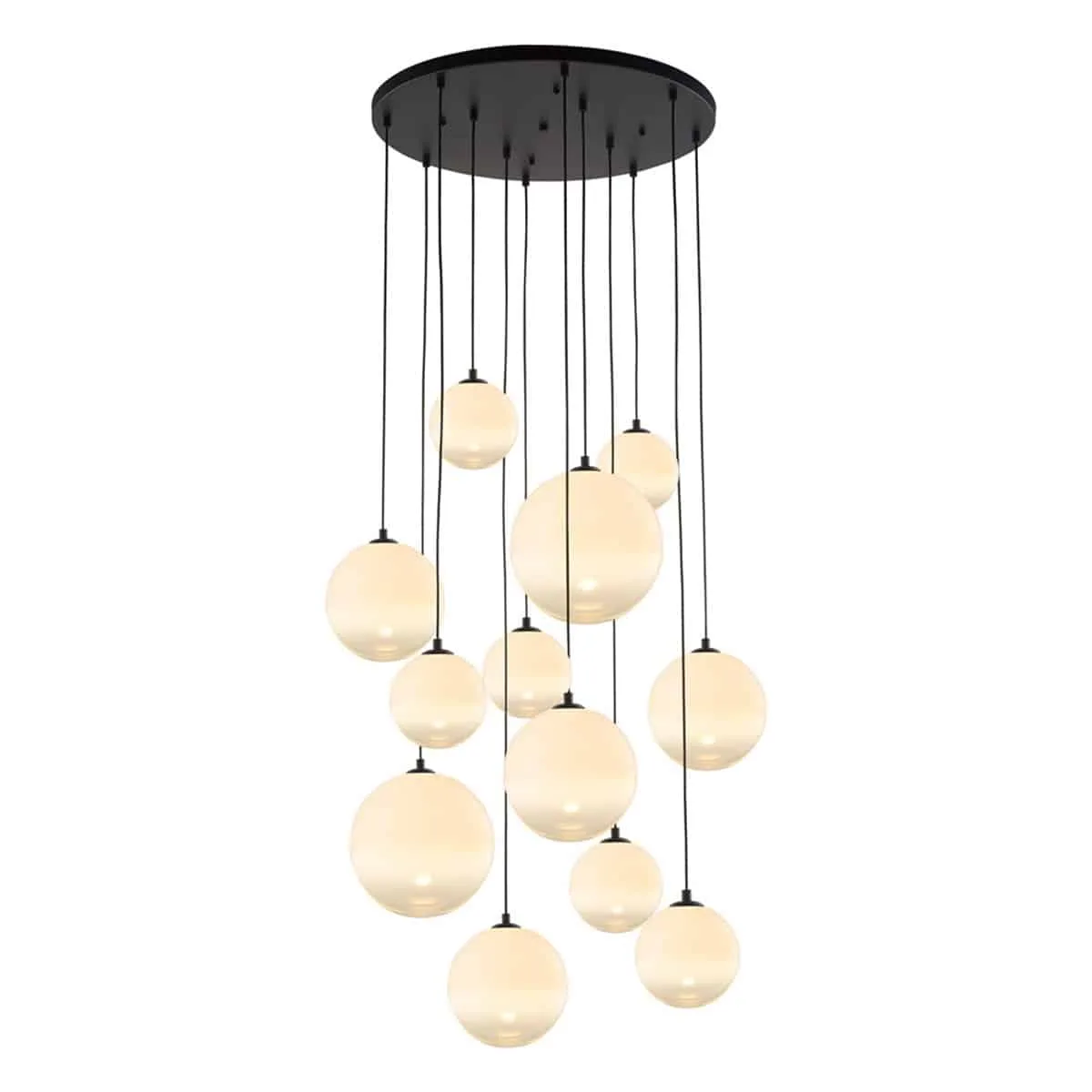 Grappo Taklampa 12 glober Opalglas