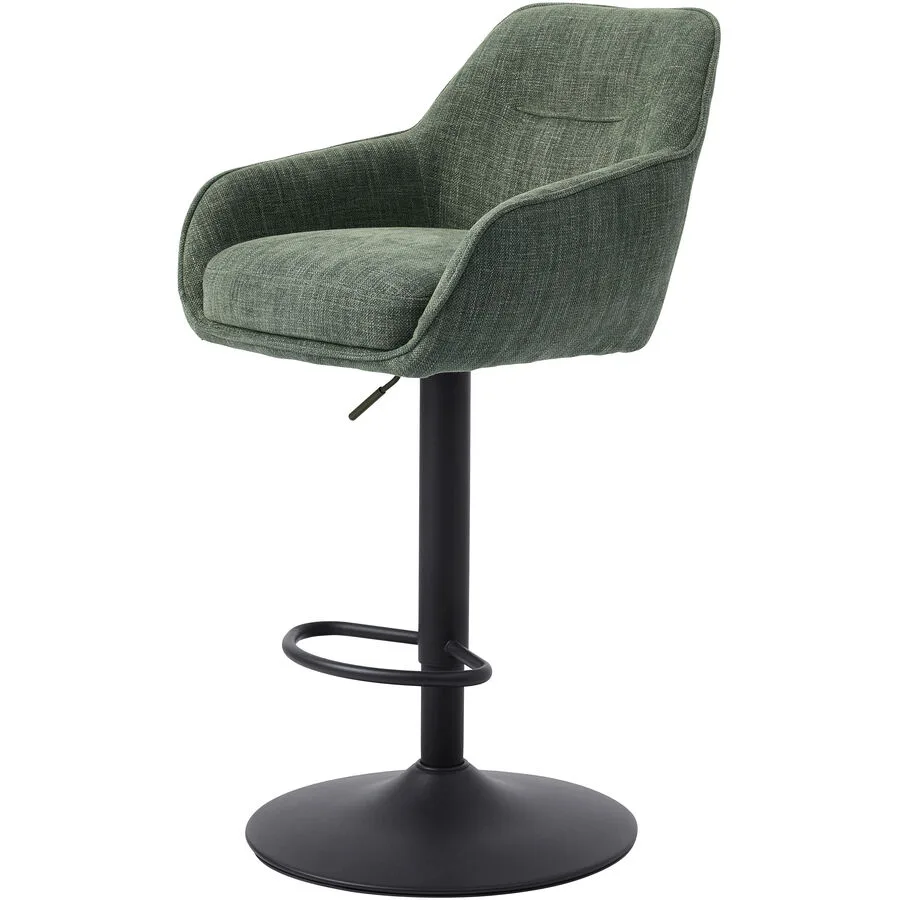 Barhocker 2er-Set Arel waldgrün Polyester H 53 cm