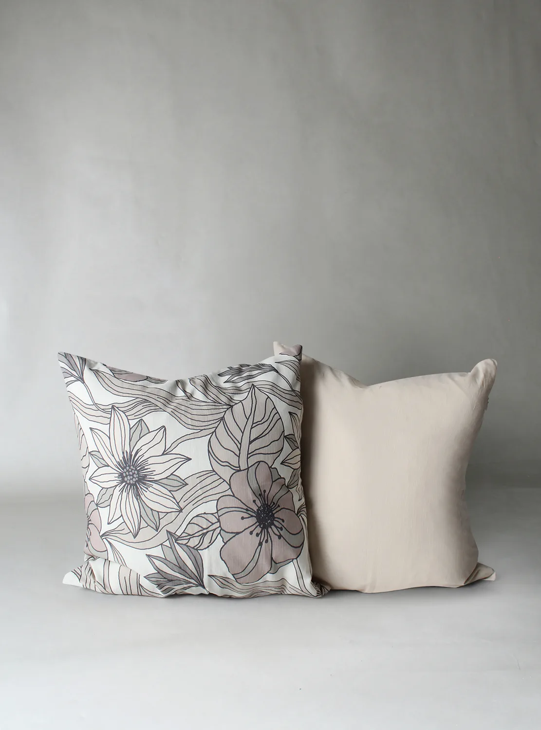 Putetrekk x 2 - Aurelia (beige) (Størrelse: 45 x 45 cm)