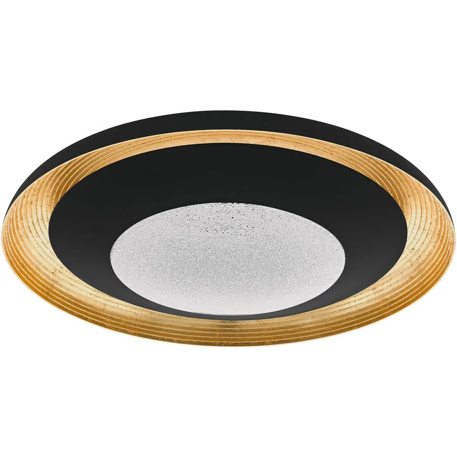 Eglo Deckenlampe Canicosa 2 Gold/Schwarz Stahl/Kunststoff 9 cm - Farbe: schwarz-gold - LED - Material: Kunststoff/Stahl - Deckenlampe- LED