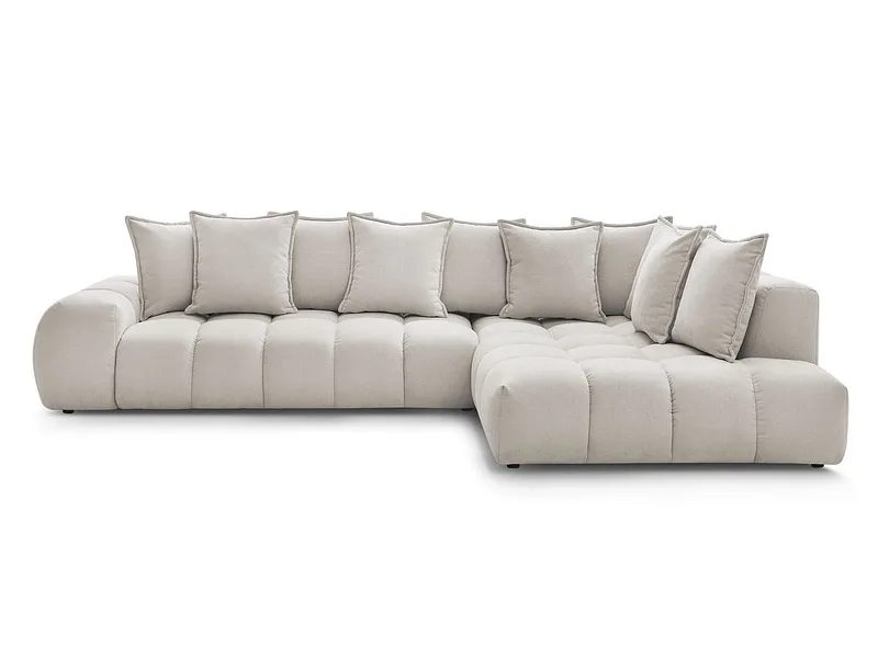 Ecksofa BOBOCHIC EVEREST Stoff mit Textur beige