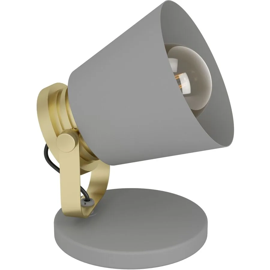 Eglo Tischlampe Twicken Gold/Grau Stahl 15 cm 19.5 cm