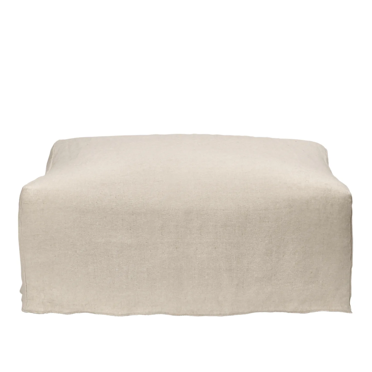 Ferm Living - Catena Pouf Rec S501 Loose Drape - Natural - Sittpuffar - Beige - Plast