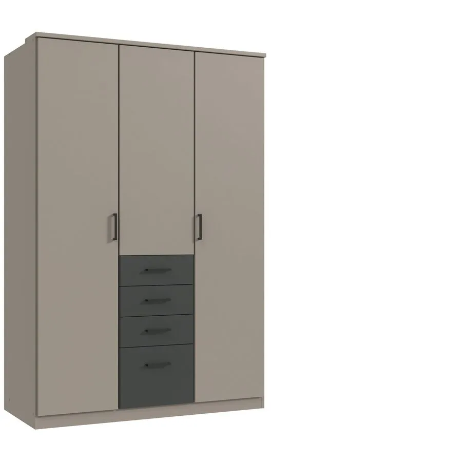 Kleiderschrank Coty graphit Holzwerkstoff B 135 cm