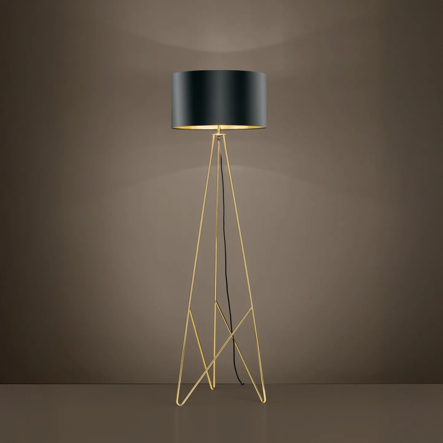 Camporale Stehleuchte, schwarz, Höhe 154 cm - Stars of Light - Wohnzimmer - Modern - Metall - Mehrflammig