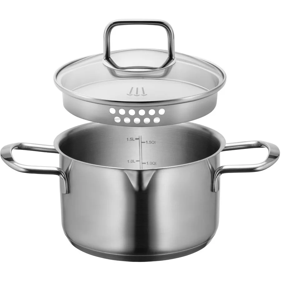 MÄSER Kochtopf Sanvito Silber Edelstahl 16 cm 16 cm