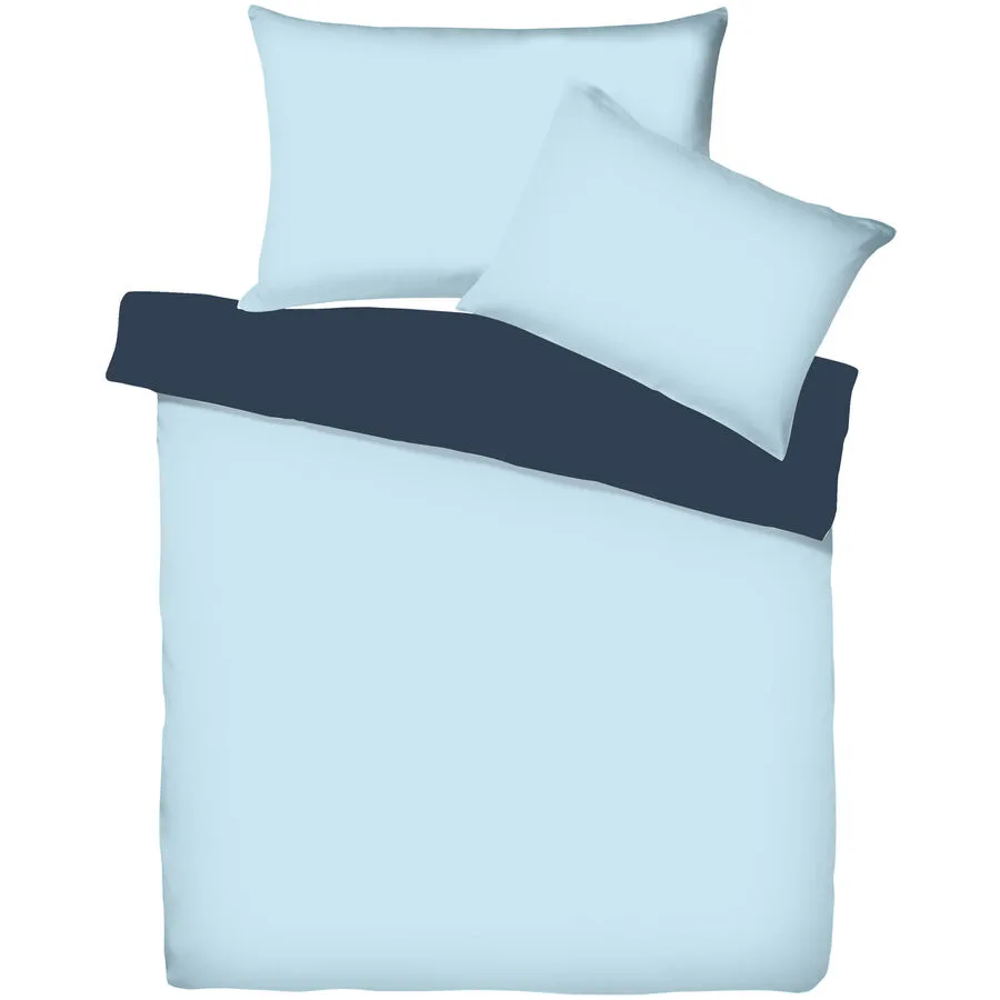 Living Home Kissenbezug Uni Doubleface Azur/Marine Einfarbig Baumwolle B 50 T 70 cm