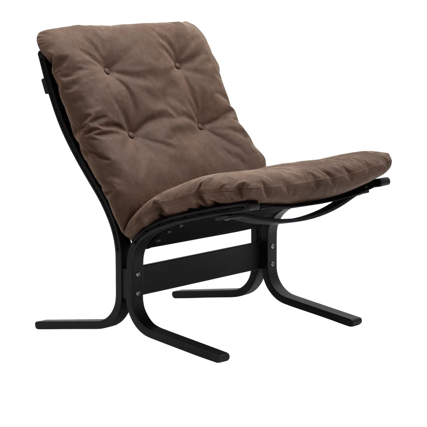 LK Hjelle - Siesta Classic Low Black Vintage Black Soft 421 - Fåtöljer - Ingmar Relling - Svart - Läder/Naturmaterial/Trä